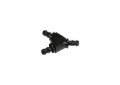 Picture of Fleece Performance Universal 3/8in Aluminum Y Barbed Fitting (For -6 Pushlock Hose) - Black Anodized