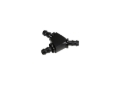 Picture of Fleece Performance Universal 3/8in Aluminum Y Barbed Fitting (For -6 Pushlock Hose) - Black Anodized
