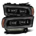 Picture of AlphaRex 19-21 Ram 2500 LUXX LED Proj Headlights Plank Style Alpha Blk w/Activ Light/Seq Signal/DRL