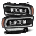 Picture of AlphaRex 19-21 Ram 2500 LUXX LED Proj Headlights Plank Style Black w/Activ Light/Seq Signal/DRL