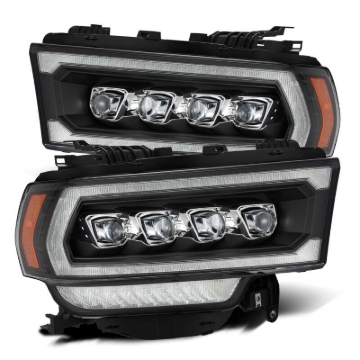 Picture of AlphaRex 19-21 Ram 2500 NOVA LED Proj Headlights Plank Style Black w/Activ Light/Seq Signal/DRL