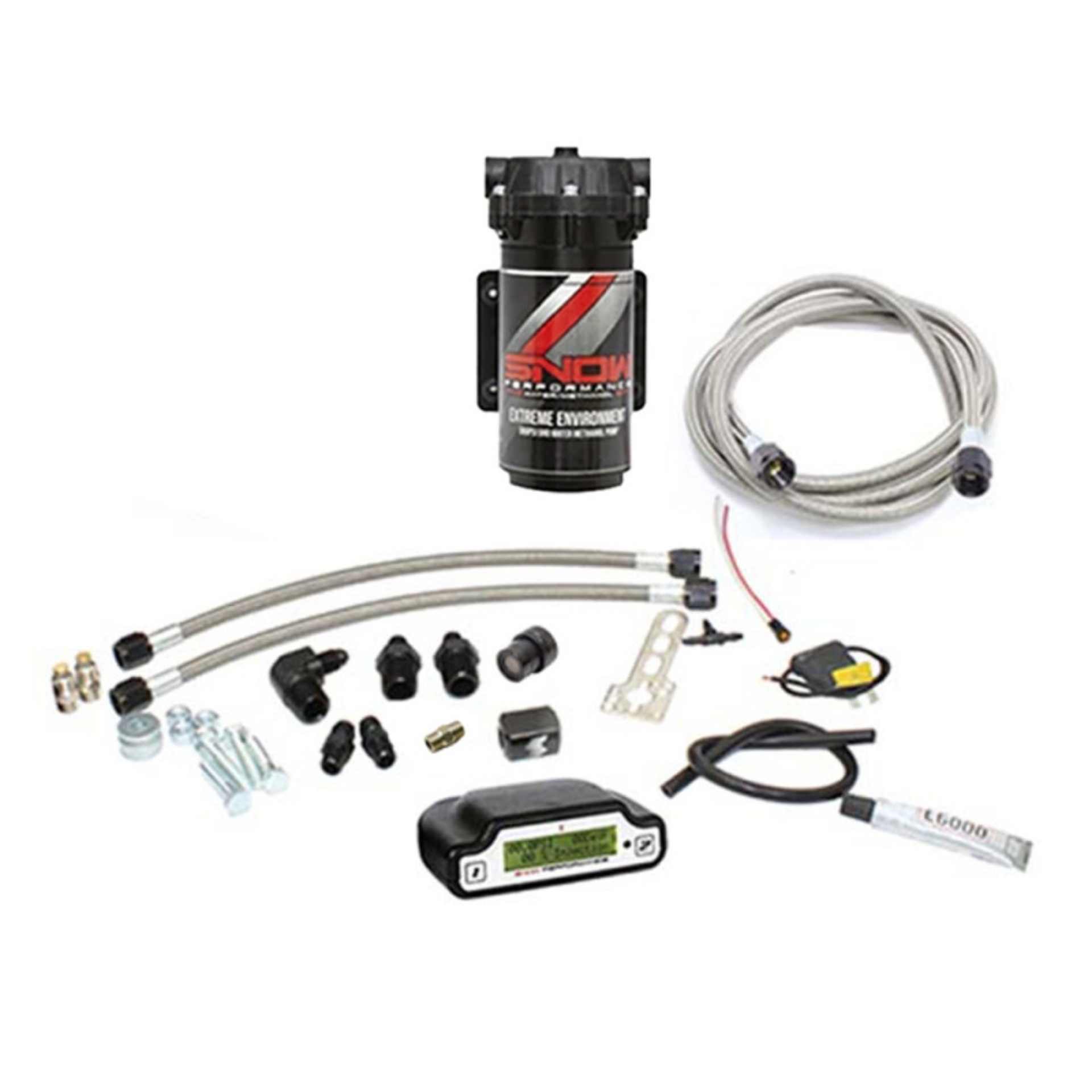 Picture of Snow Performance Stg 3 Boost Cooler EFI 2D MAP Prog Water Injection Kit (SS Brded Line/4AN) w/o Tank