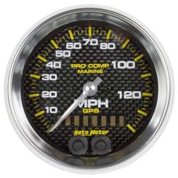 Picture of Autometer Gauge GPS Speedometer 3-3/8in 140 MPH Marine Carbon Fiber Gauge