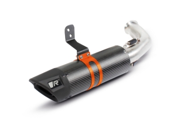 Picture of Remus 2020+ KTM 390 Adventure (Euro 4) Sport Flow Carbon Slip On w/Orange Clamp