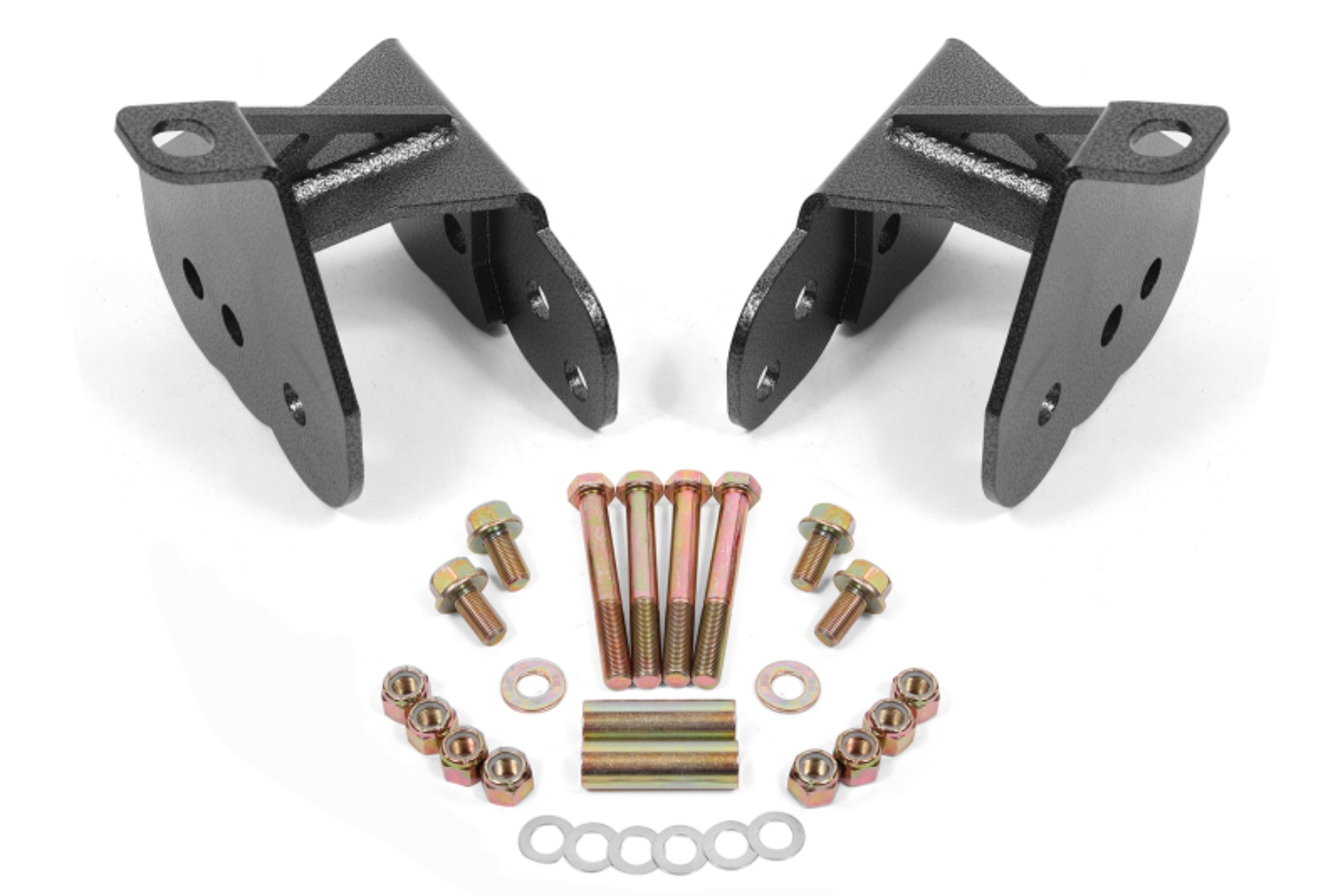 Picture of BMR 64-72 Chevy Chevelle Rear Control Arm Relocation Brackets - Black Hammertone