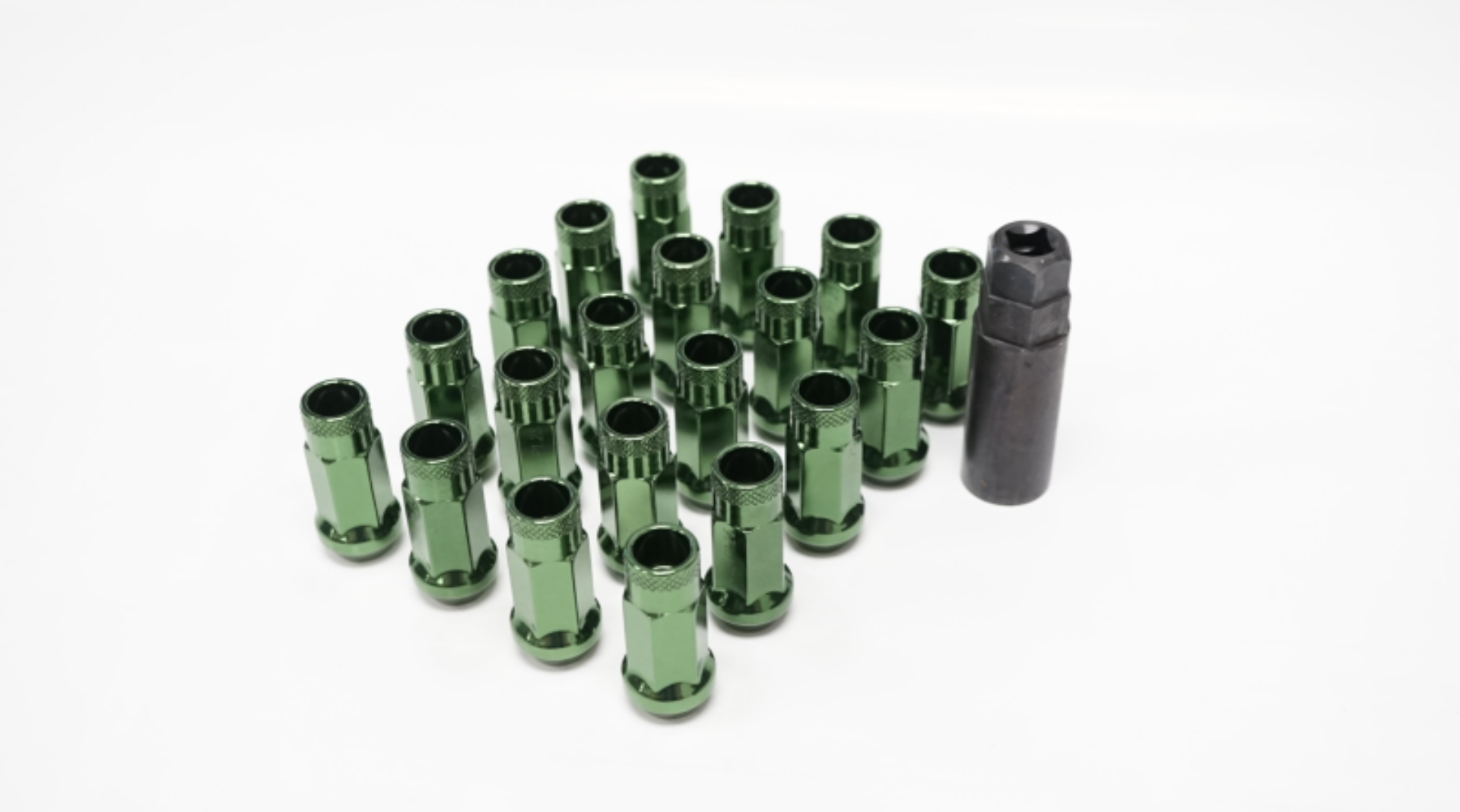Picture of Wheel Mate Muteki SR48 Open End Lug Nuts - Dark Green 12x1.50 48mm