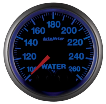 Picture of Autometer Elite Nascar 2-1/16in 100-260 Deg. F Water Temp. w/ Peak and Warn Gauge w/ Pro-Control