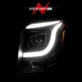 Picture of ANZO 15-17 GMC Yukon/Yukon XL Projector Headlights Black Housing/Clear Lens (w/ Light Bars)