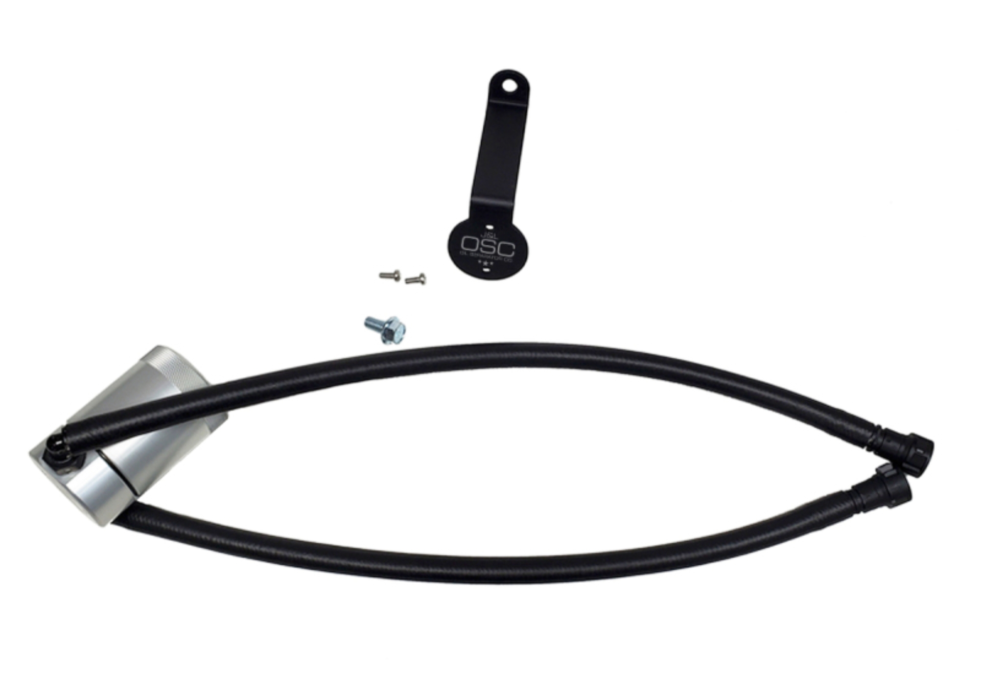 Picture of J&L 20-26 Chevy Silverado/GMC Sierra 2500/3500 6.6L Drivers Side Oil Separator 3.0 - Clear Anodi