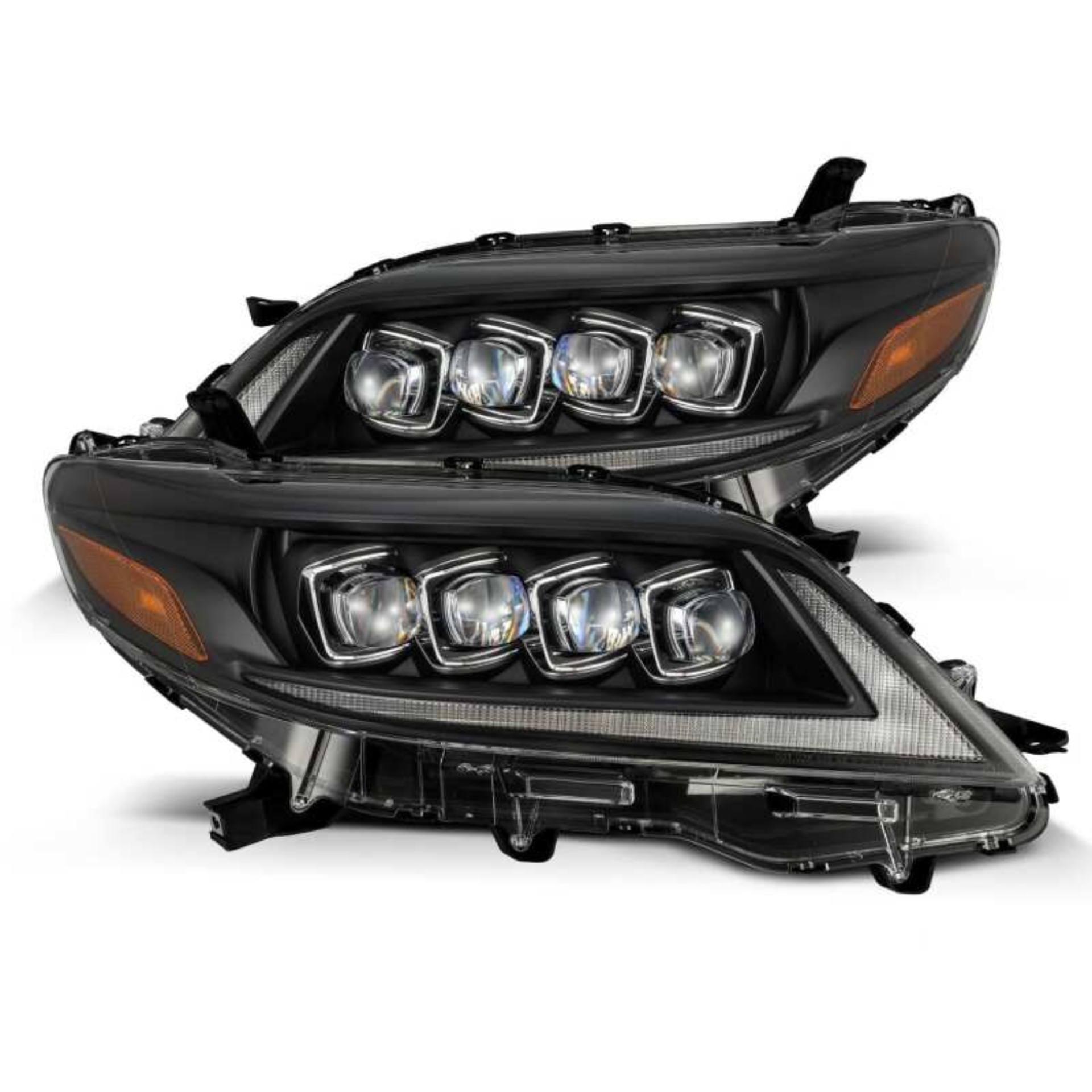 Picture of AlphaRex 2011+ Toyota Sienna NOVA LED Proj Headlights Plank Style Black w/Activ Light/Seq Signal/DRL