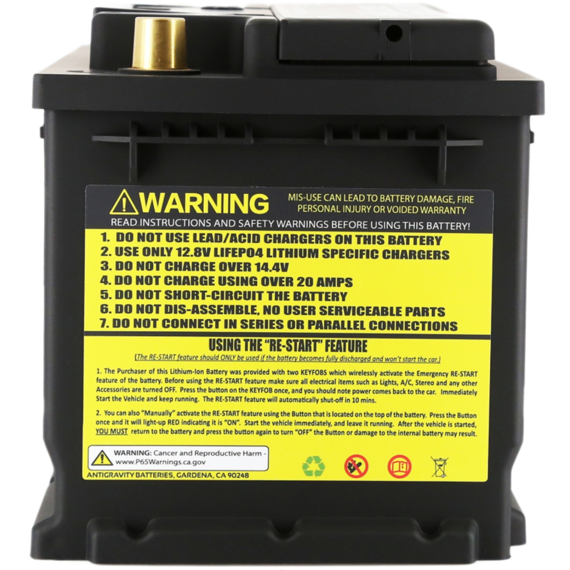 Picture of Antigravity H7/Group 94R Lithium Car Battery w/Re-Start