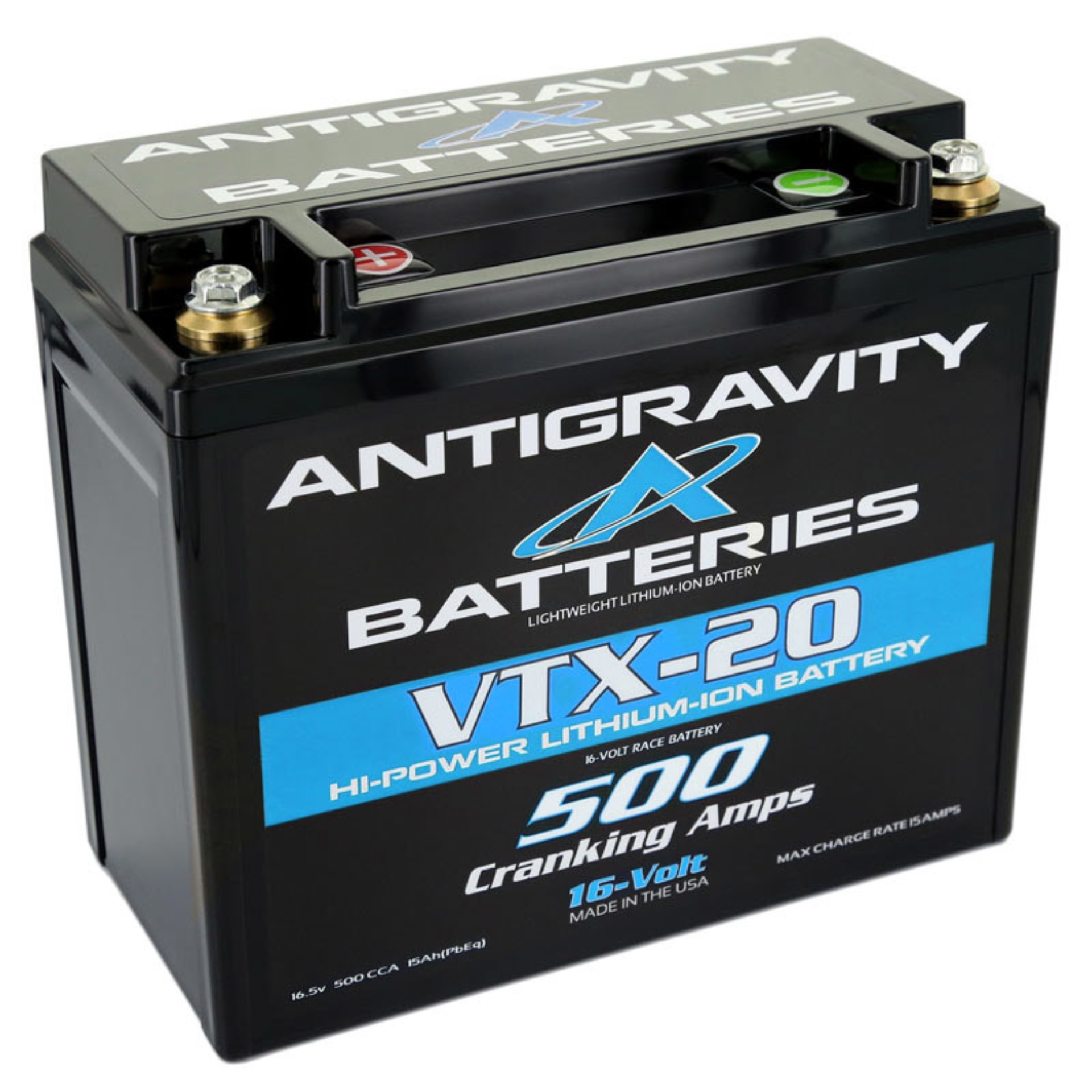 Picture of Antigravity Special Voltage YTX12 Case 16V Lithium Battery - Right Side Negative Terminal