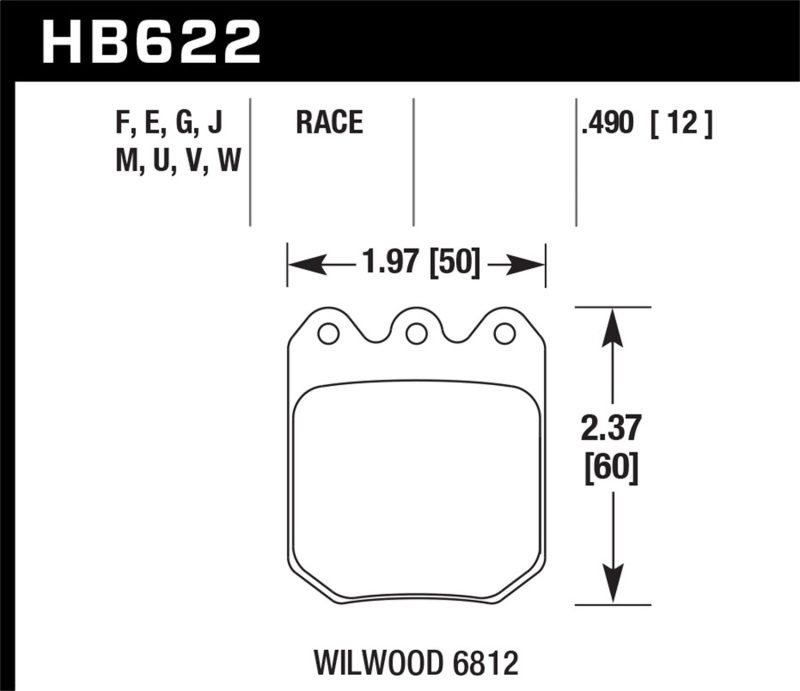Picture of Hawk Performance HAWK DTC-70 Brake Pad Sets - HB622U.490