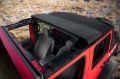 Picture of Rugged Ridge 2018+ Jeep Wrangler JLU 4 Dr Black Diamond Stitch Cloth Voyager Top (Tinted)