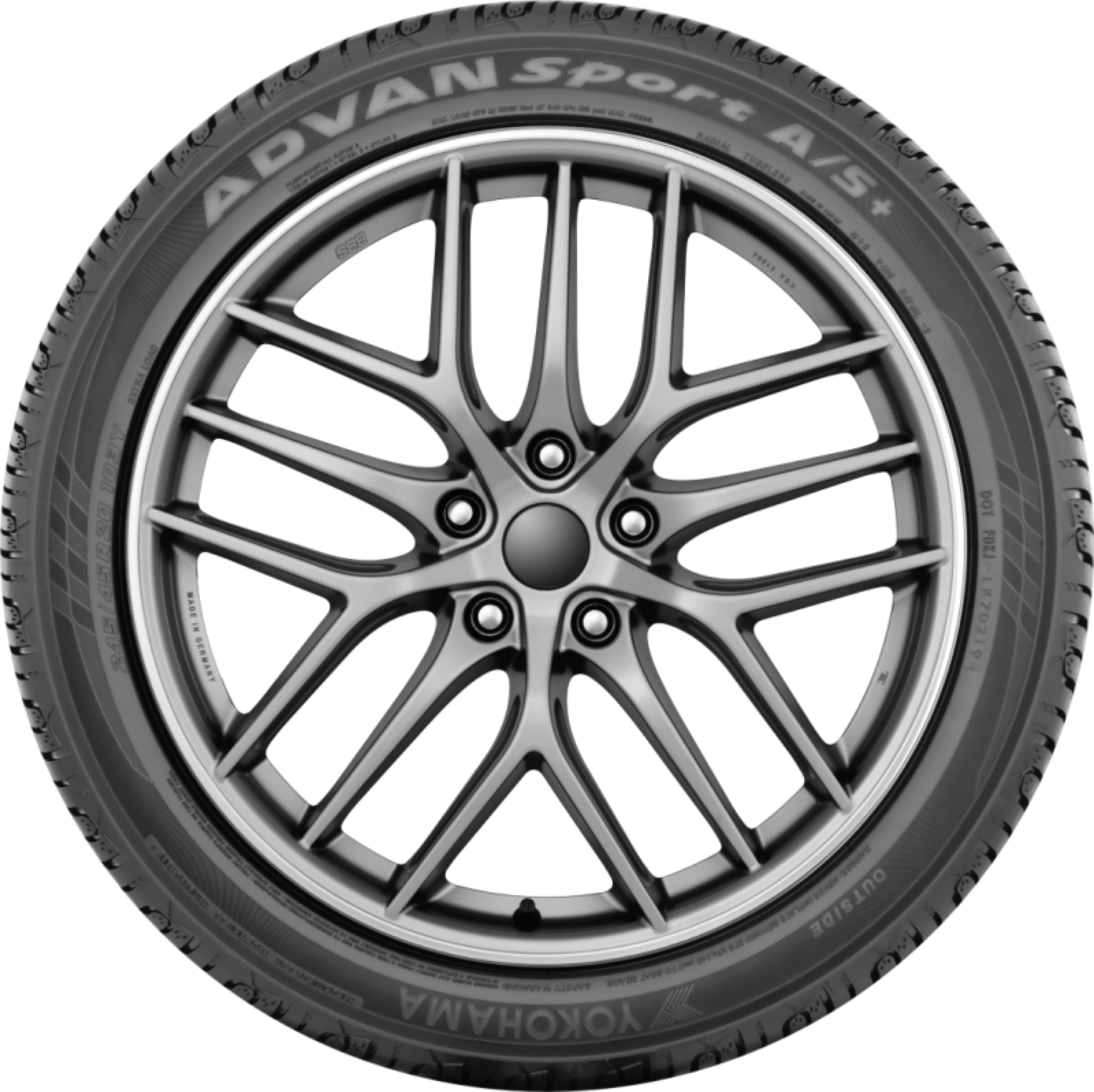 Picture of Yokohama Tire YOK Advan Sport A/S+ Tire Automotive/UTV Tires - 110140668