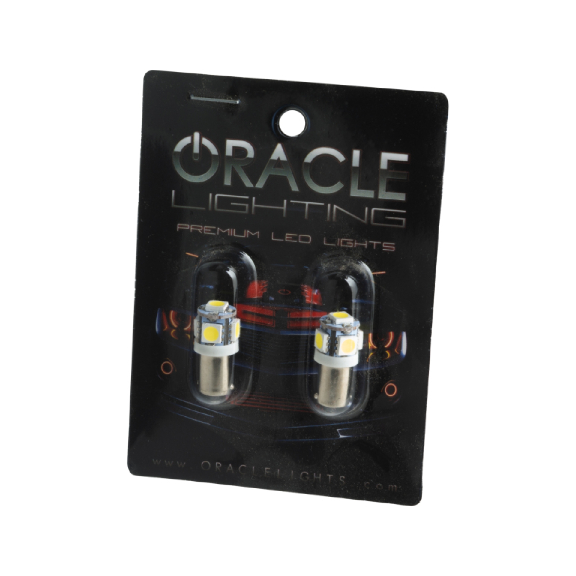 Picture of Oracle BA9S 5 LED 3 Chip Bayonet Bulbs (Pair) - White