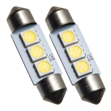 Picture of Oracle 37MM 4 LED 3-Chip Festoon Bulbs (Pair) - Cool White