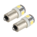 Picture of Oracle BA9S 5 LED 3 Chip Bayonet Bulbs (Pair) - White