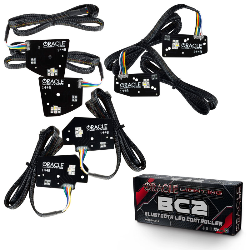 Picture of Oracle 19-21 RAM 1500 Projector LED Headlight DRL Kit - RGBW+A w/ BC1 Controller
