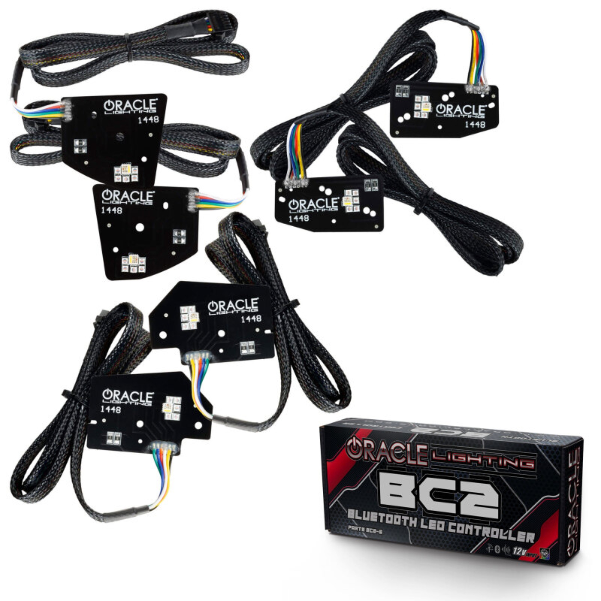 Picture of Oracle 19-21 RAM 1500 Projector LED Headlight DRL Kit - RGBW+A w/ BC1 Controller