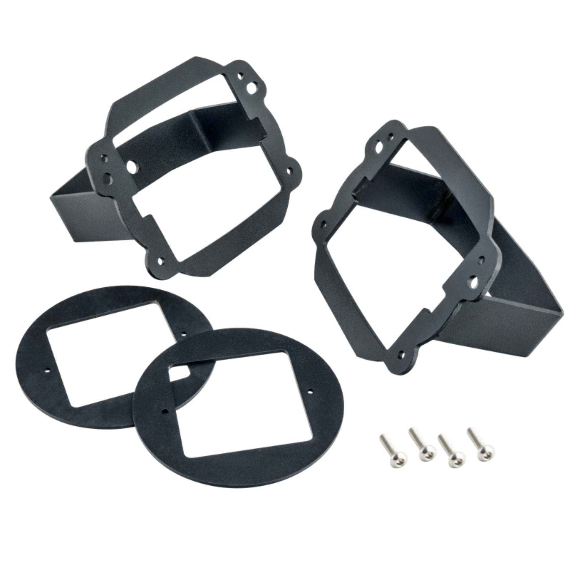Picture of Oracle Jeep JK Fog Light to Cube Light Conversion Mount Brackets (Pair) w/ Bezel