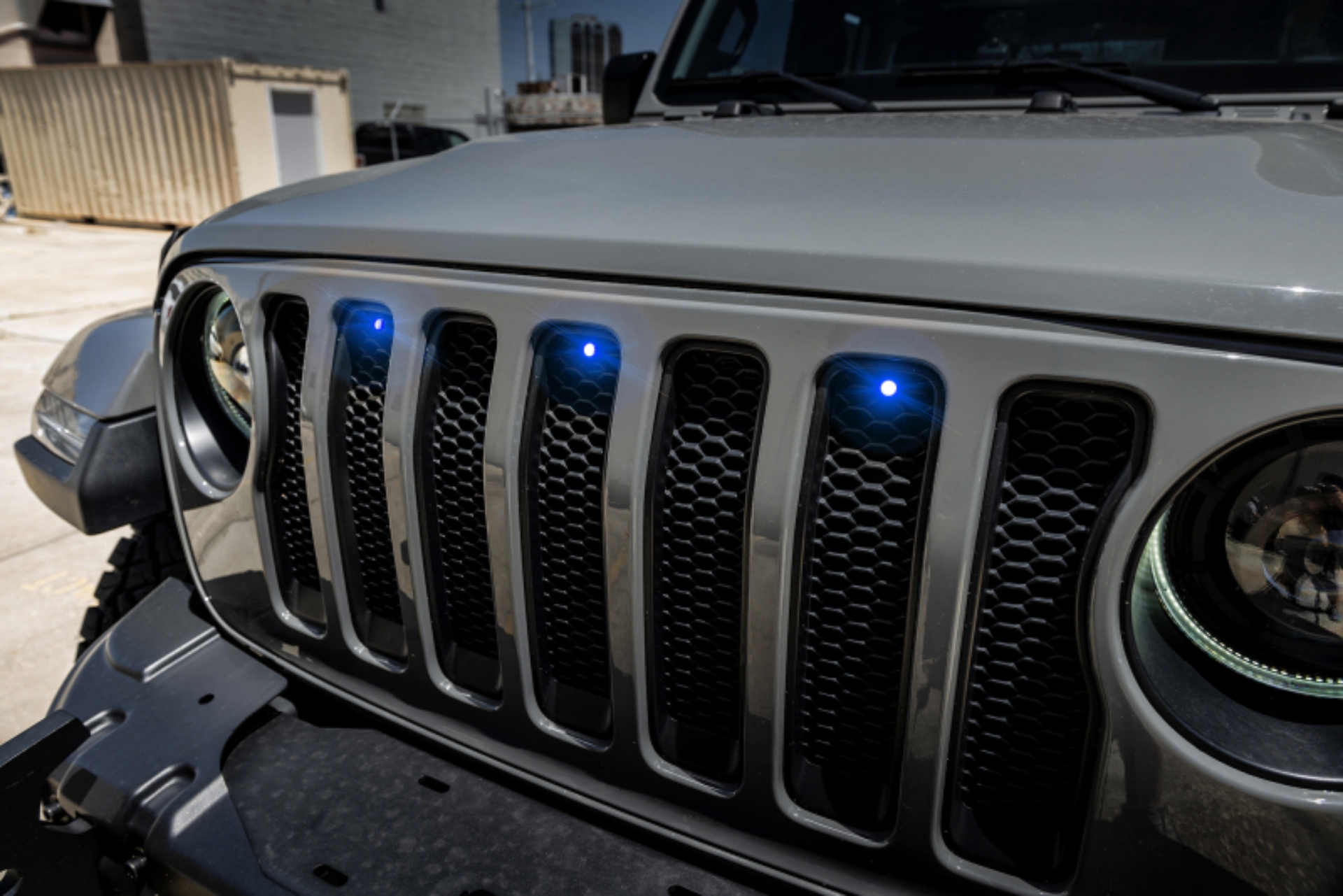 Picture of Oracle Pre-Runner Style LED Grille Kit for Jeep Wrangler JL - Blue