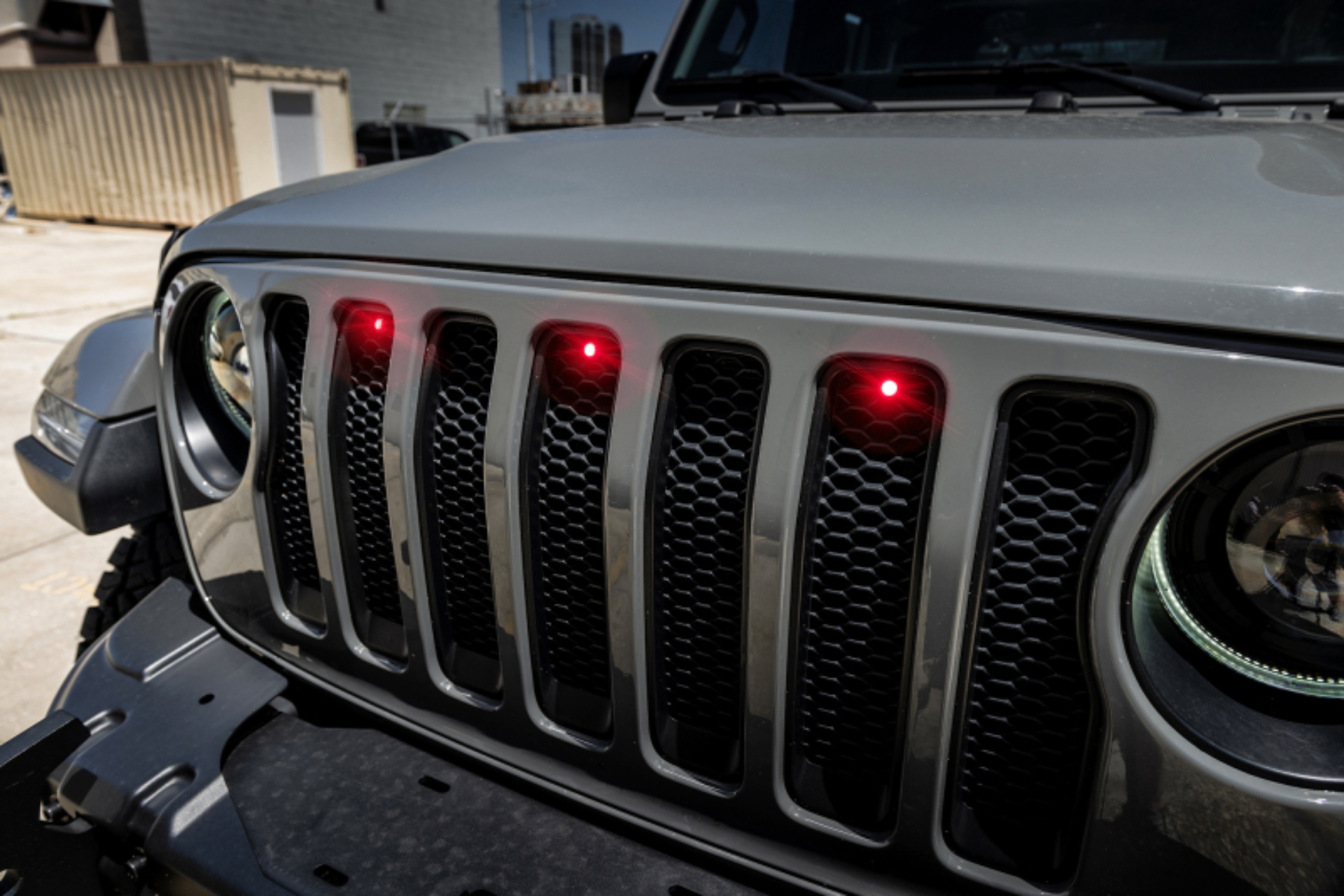 Picture of Oracle Pre-Runner Style LED Grille Kit for Jeep Wrangler JL - Red