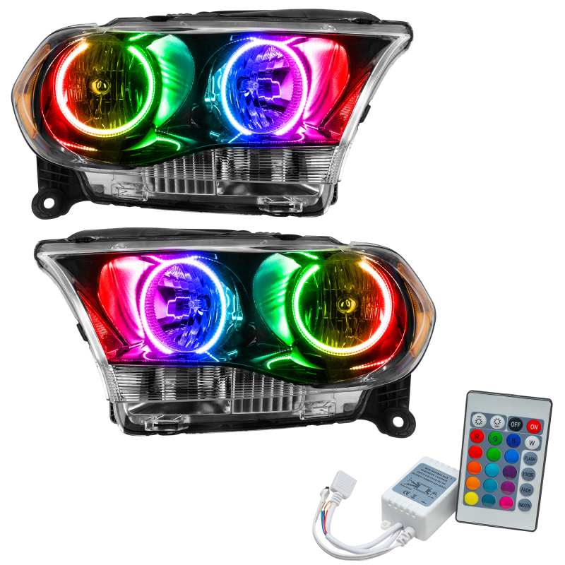 Picture of Oracle 11-13 Dodge Durango SMD HL Halogen - Black - ColorSHIFT w/ Simple Controller