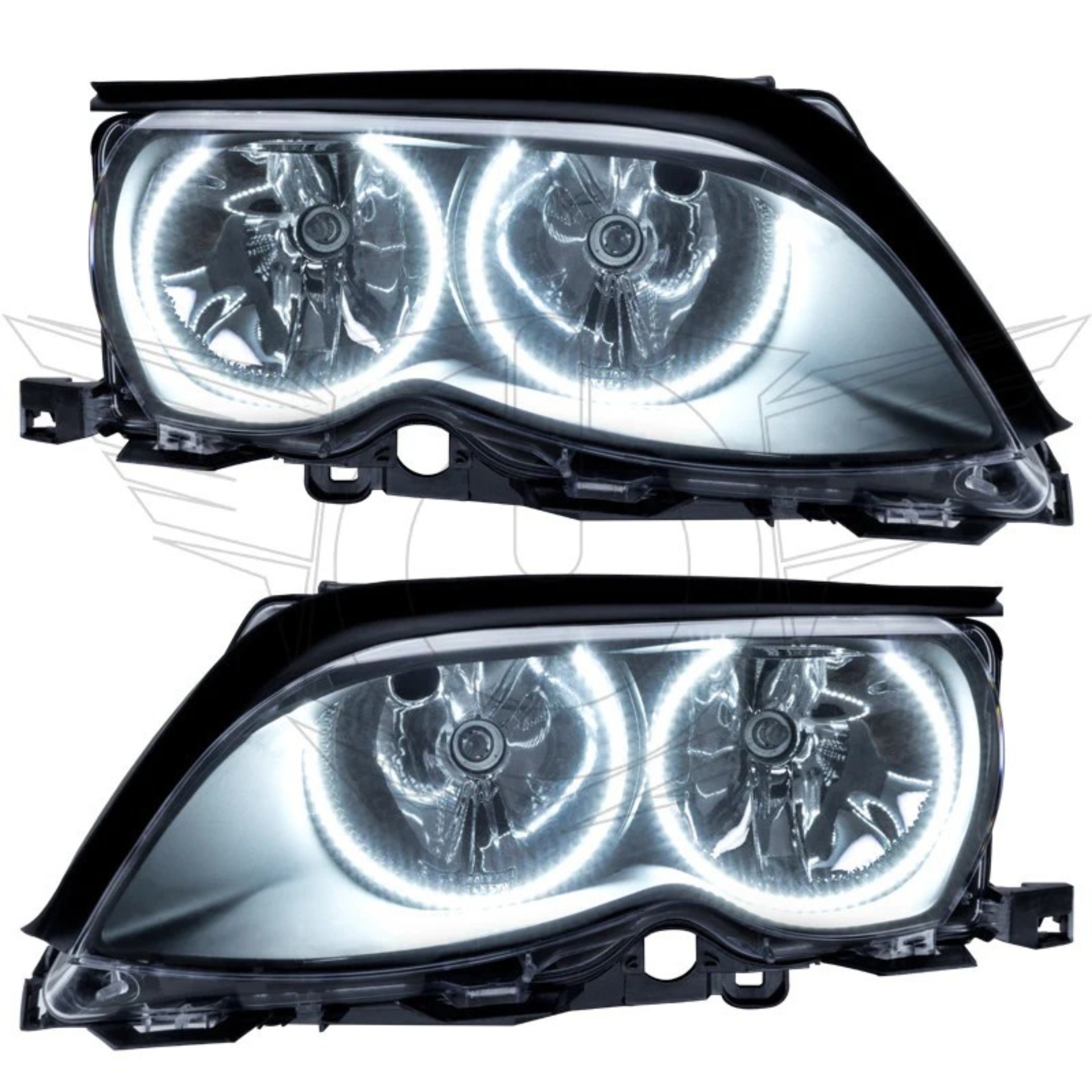 Picture of Oracle 02-05 BMW 3 Series SMD HL - Black - ColorSHIFT w/ BC1 Controller