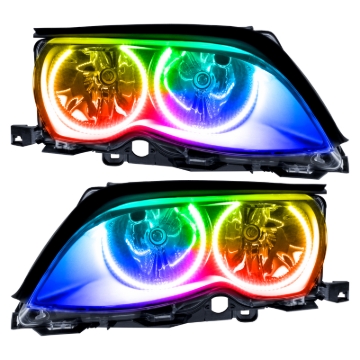 Picture of Oracle 02-05 BMW 3 Series SMD HL - Black - ColorSHIFT w/o Controller