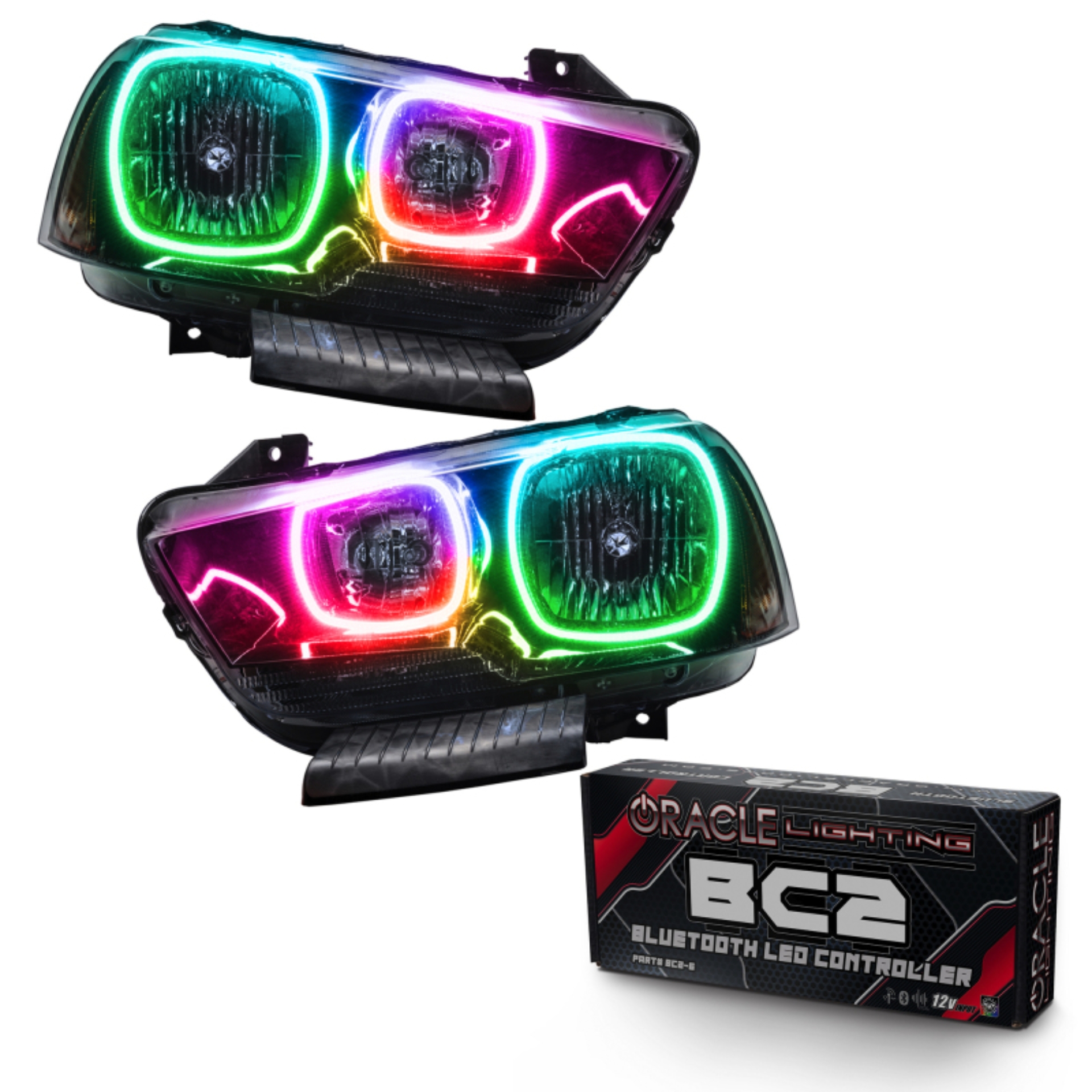 Picture of Oracle 11-14 Dodge Charger SMD HL (Non-HID) - ColorSHIFT w/ BC1 Controller