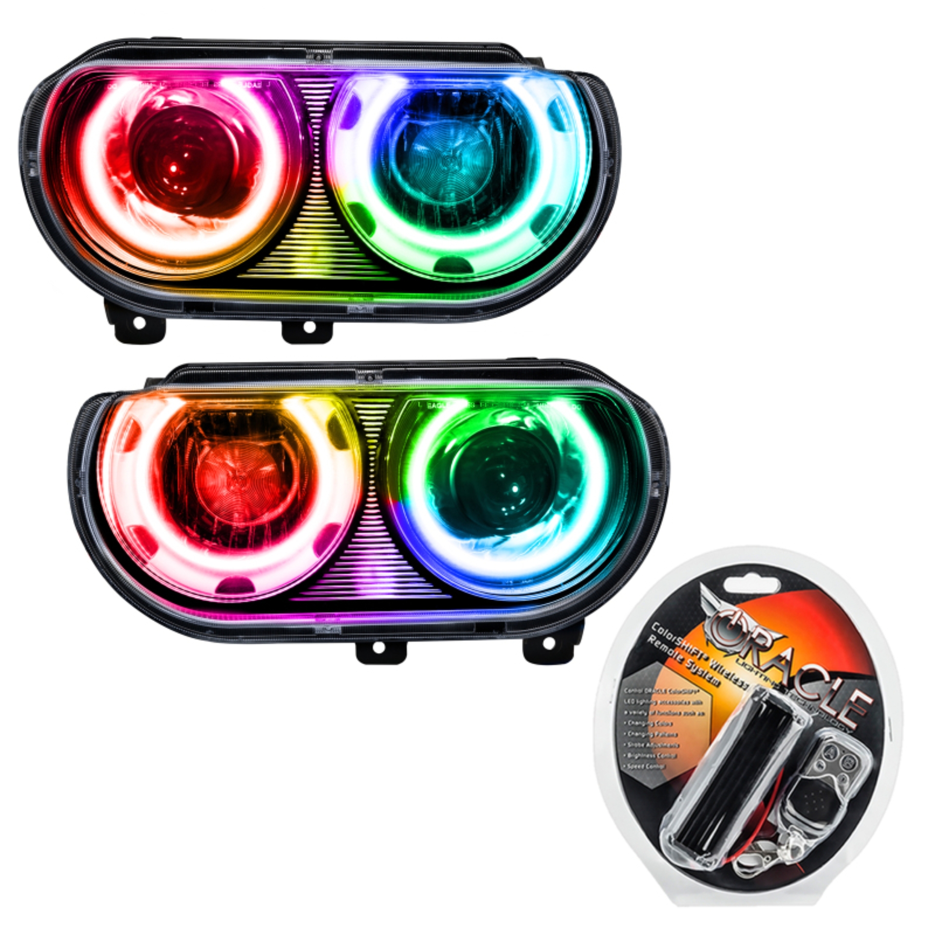 Picture of Oracle 08-14 Dodge Challenger SMD HL (HID Style) - ColorSHIFT