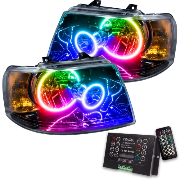 Picture of Oracle 03-06 Ford Expedition SMD HL - Black - ColorSHIFT w/ 2.0 Controller