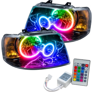Picture of Oracle 03-06 Ford Expedition SMD HL - Black - ColorSHIFT w/ Simple Controller