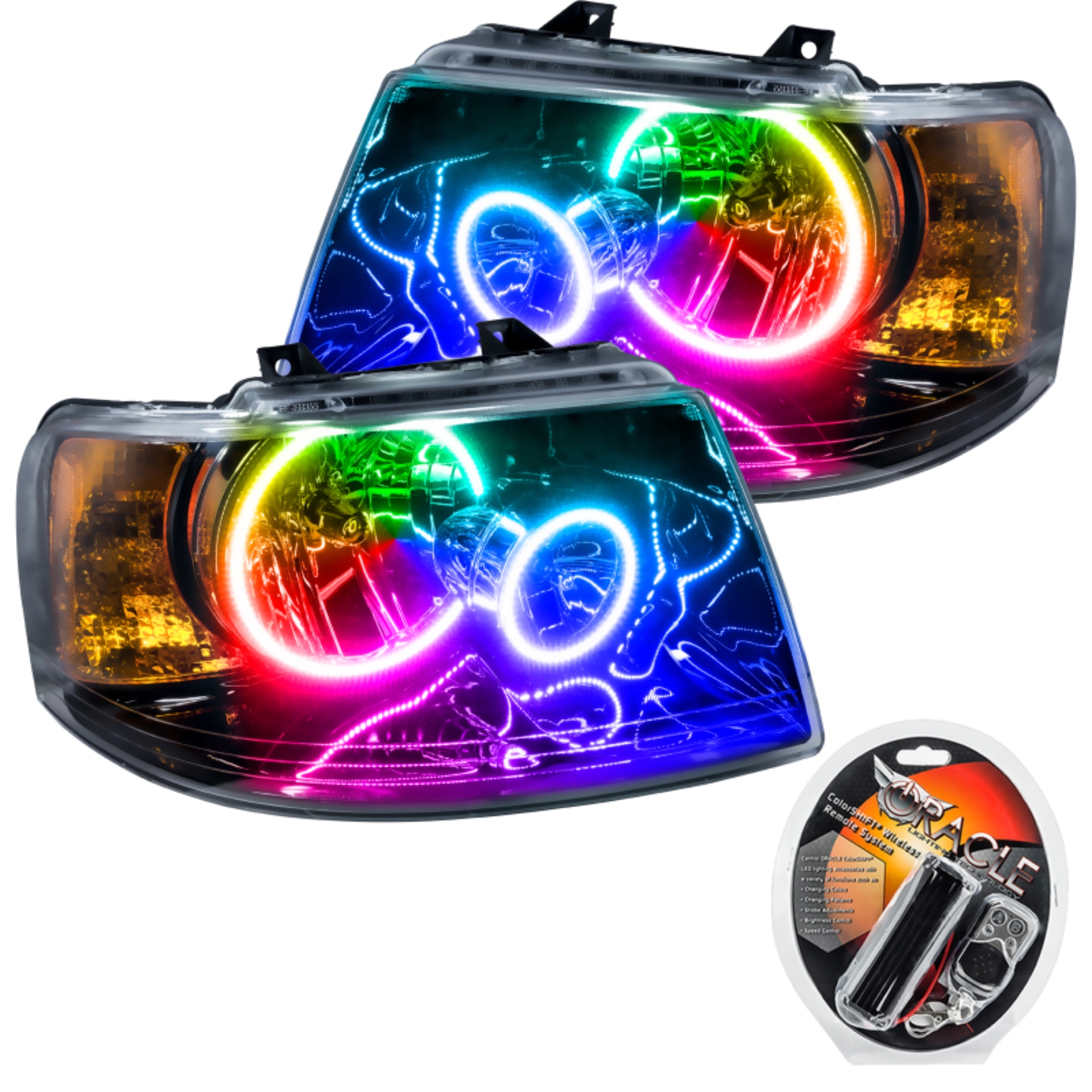 Picture of Oracle 03-06 Ford Expedition SMD HL - Black - ColorSHIFT
