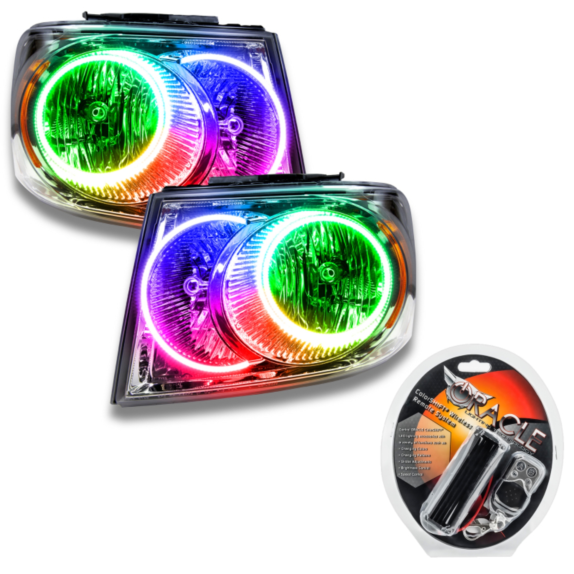 Picture of Oracle 07-09 Dodge Durango SMD HL - Chrome - ColorSHIFT
