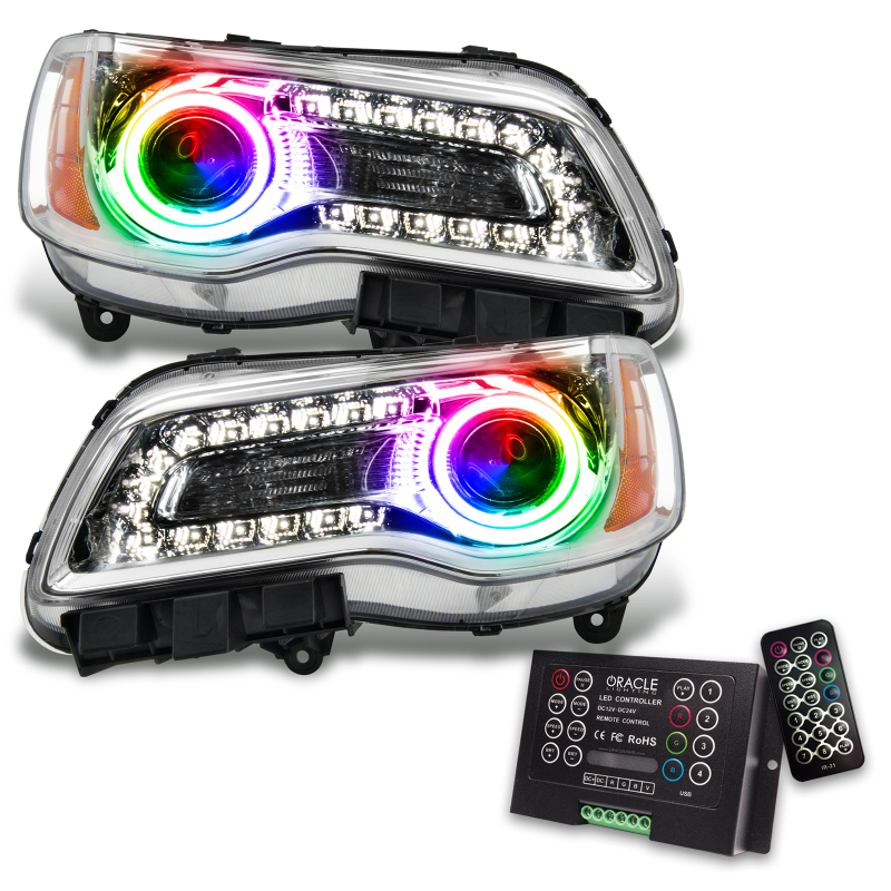 Picture of Oracle 11-14 Chrysler 300C SMD HL - Chrome - NON HID - ColorSHIFT w/ 2.0 Controller
