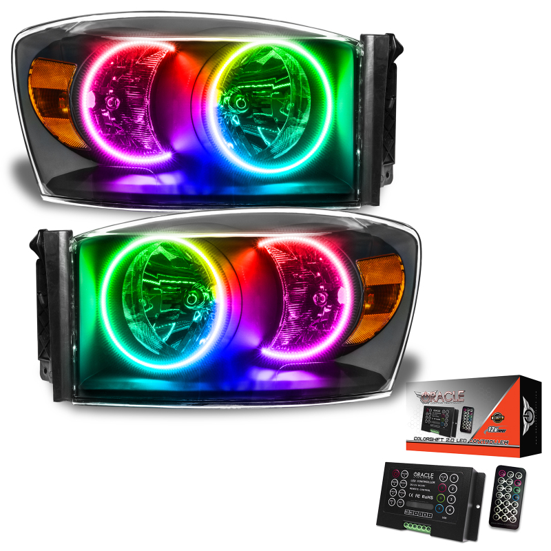 Picture of Oracle 07-08 Dodge Ram SMD HL - Black - ColorSHIFT w/ 2.0 Controller