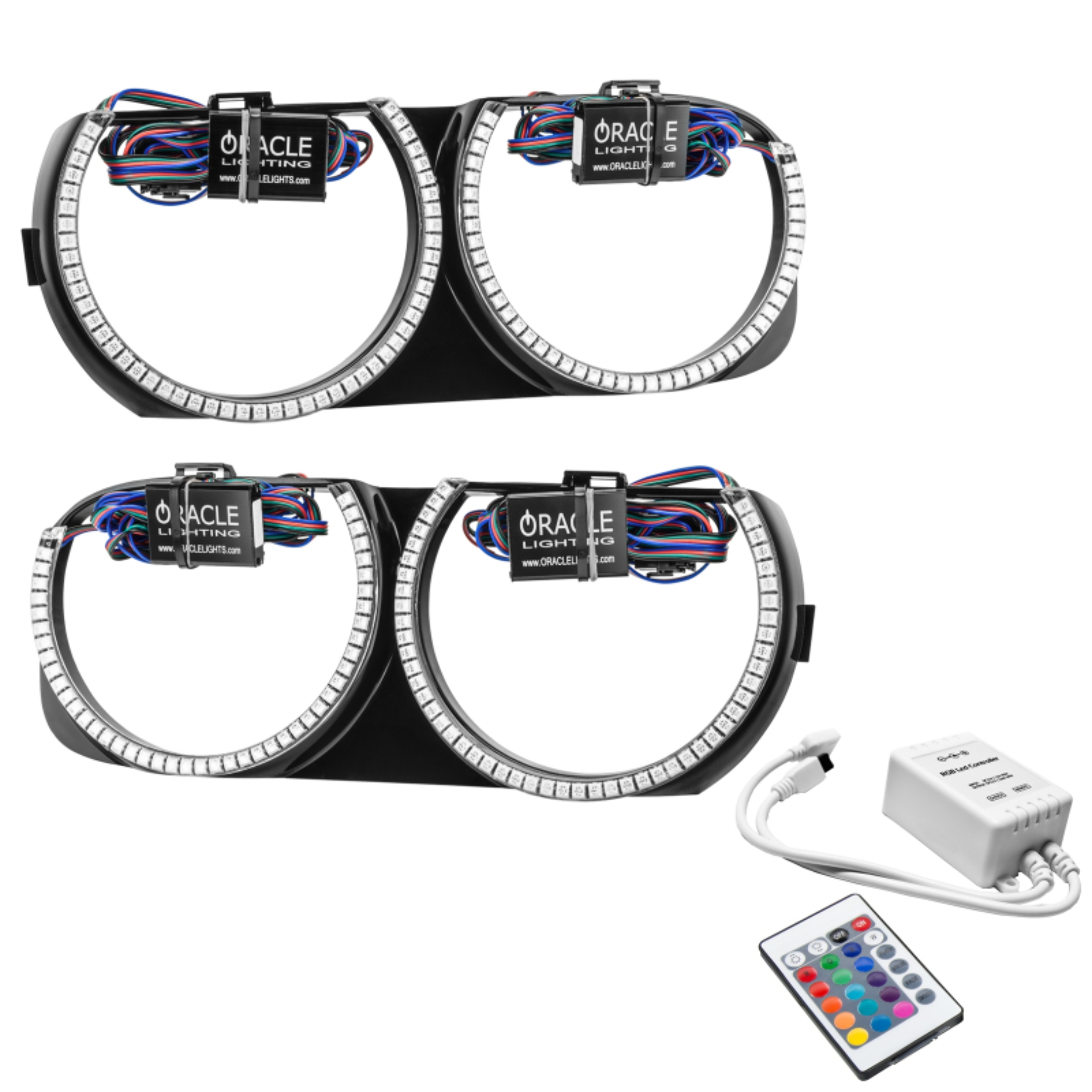 Picture of Oracle 15-21 Dodge Challenger Pre-Installed Halo Headlight Bezel - w/ Simple Controller