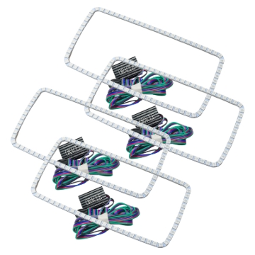 Picture of Oracle GMC Sierra 07-13 Halo Kit (New Square Ring Design) - ColorSHIFT w/o Controller