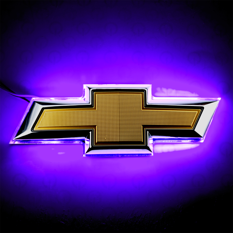 Picture of Oracle 14-15 Chevrolet Camaro Illuminated Bowtie - Dual Intensity - UV/Purple