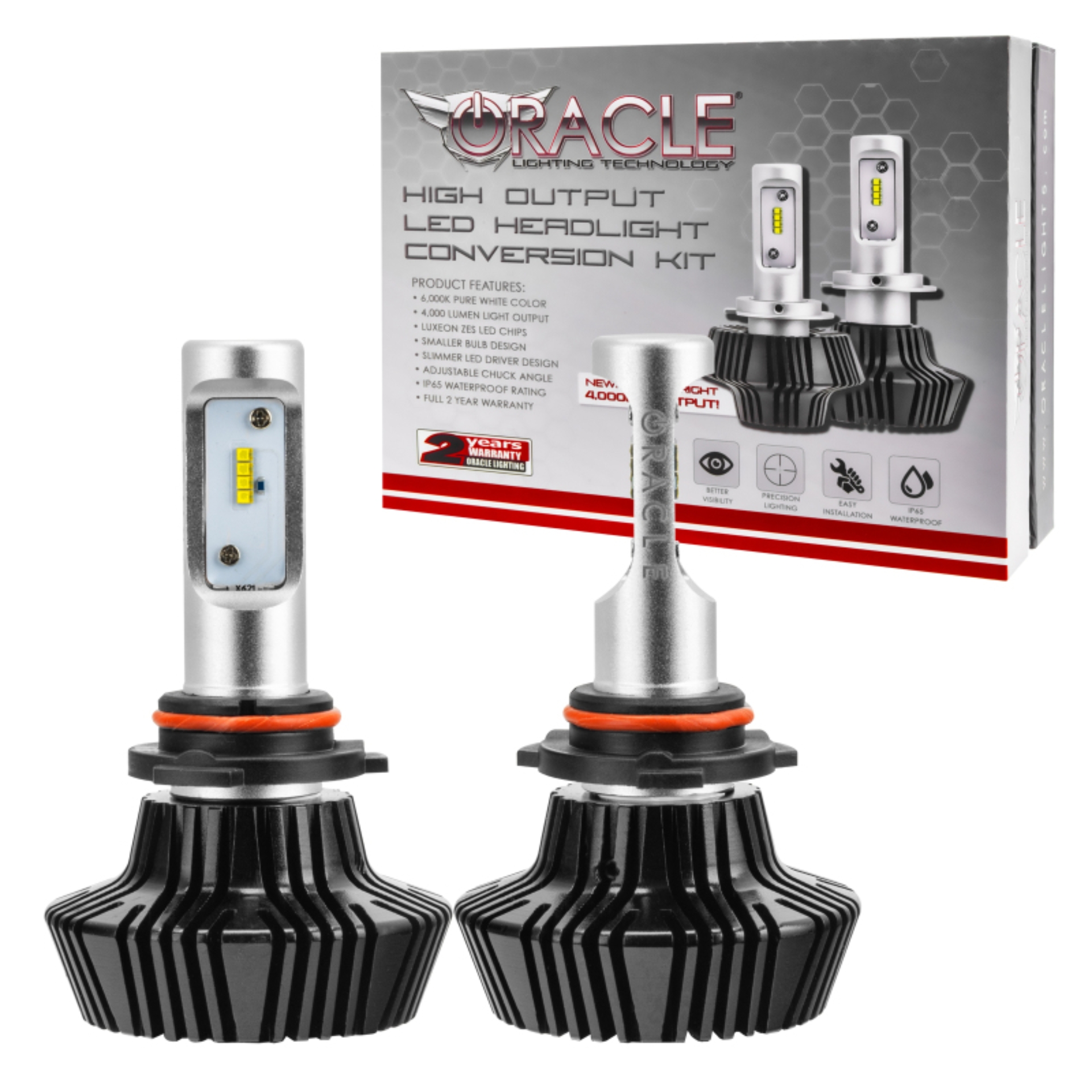 Picture of Oracle 9005 4000 Lumen LED Headlight Bulbs (Pair) - 6000K