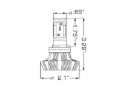 Picture of Oracle H8 4000 Lumen LED Headlight Bulbs (Pair) - 6000K