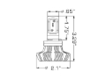 Picture of Oracle H16 4000 Lumen LED Headlight Bulbs (Pair) - 6000K