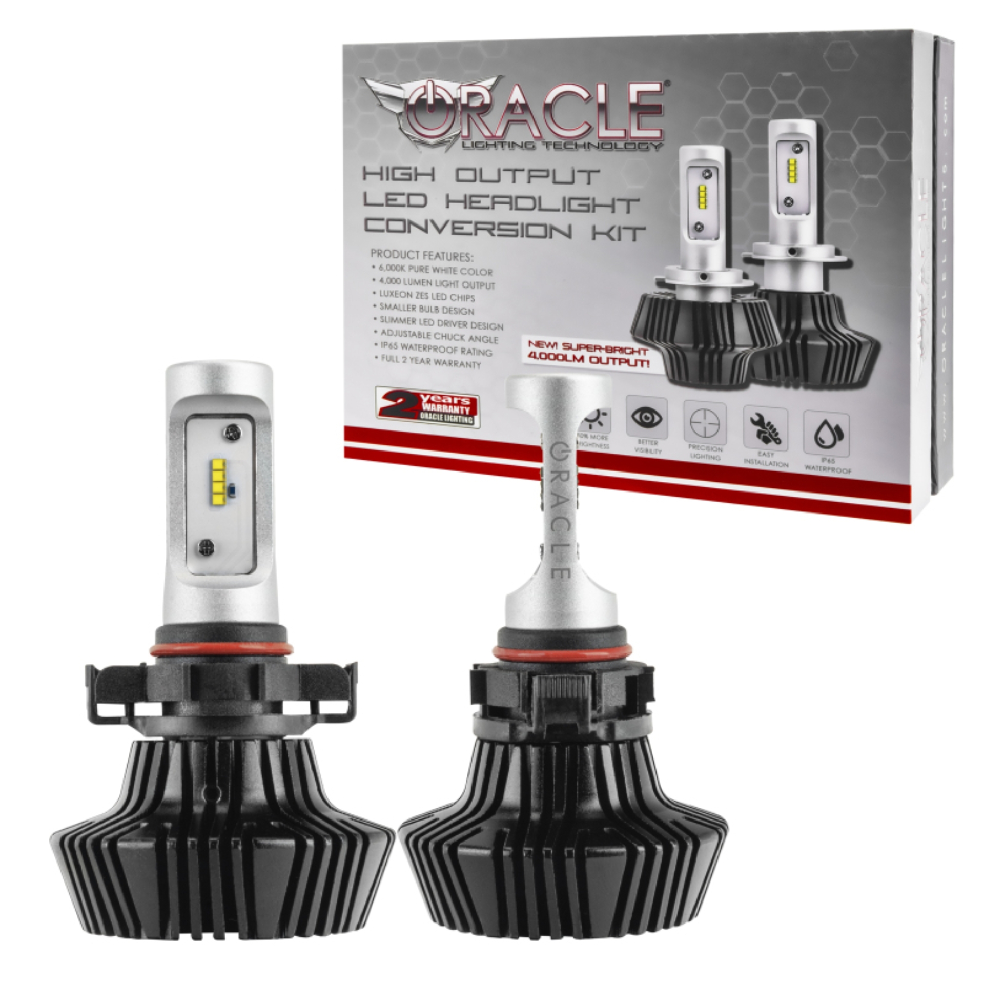 Picture of Oracle PSX24w/ 2504 4000 Lumen LED Headlight Bulbs (Pair) - 6000K