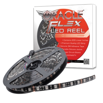 Picture of Oracle Exterior Black Flex LED Spool - RGB ColorSHIFT