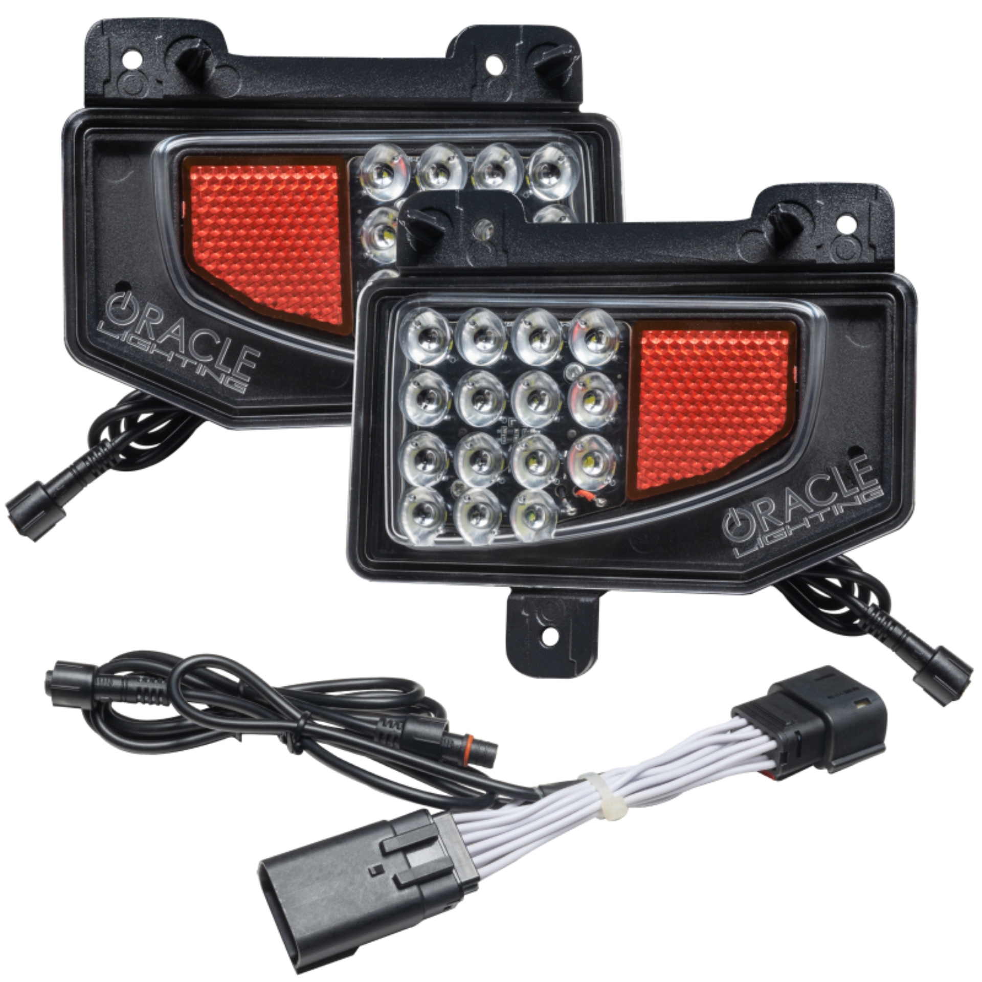 Picture of Oracle Jeep Gladiator JT Rear Bumper LED Reverse Lights w/ Plug & Play Harness - 6000K