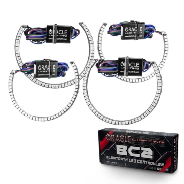 Picture of Oracle Dodge Challenger 08-14 LED Waterproof Halo Kit - ColorSHIFT w/ BC1 Controller