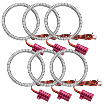 Picture of Oracle Ultima GTR LED Waterproof Tail Light Halo Kit - 6 Rings - Red