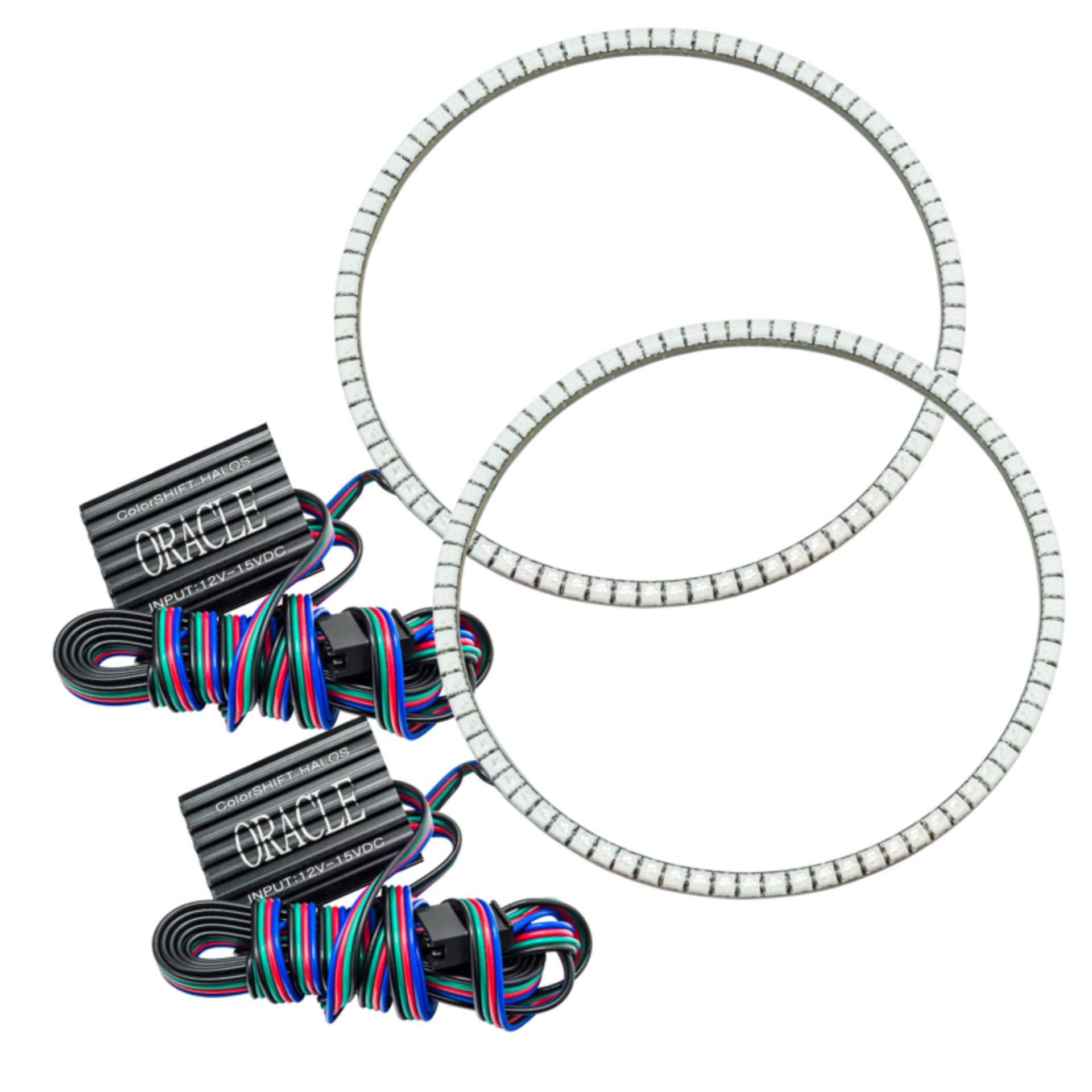 Picture of Oracle Jeep Wrangler JK 07-17 LED Waterproof Halo Kit - ColorSHIFT w/o Controller